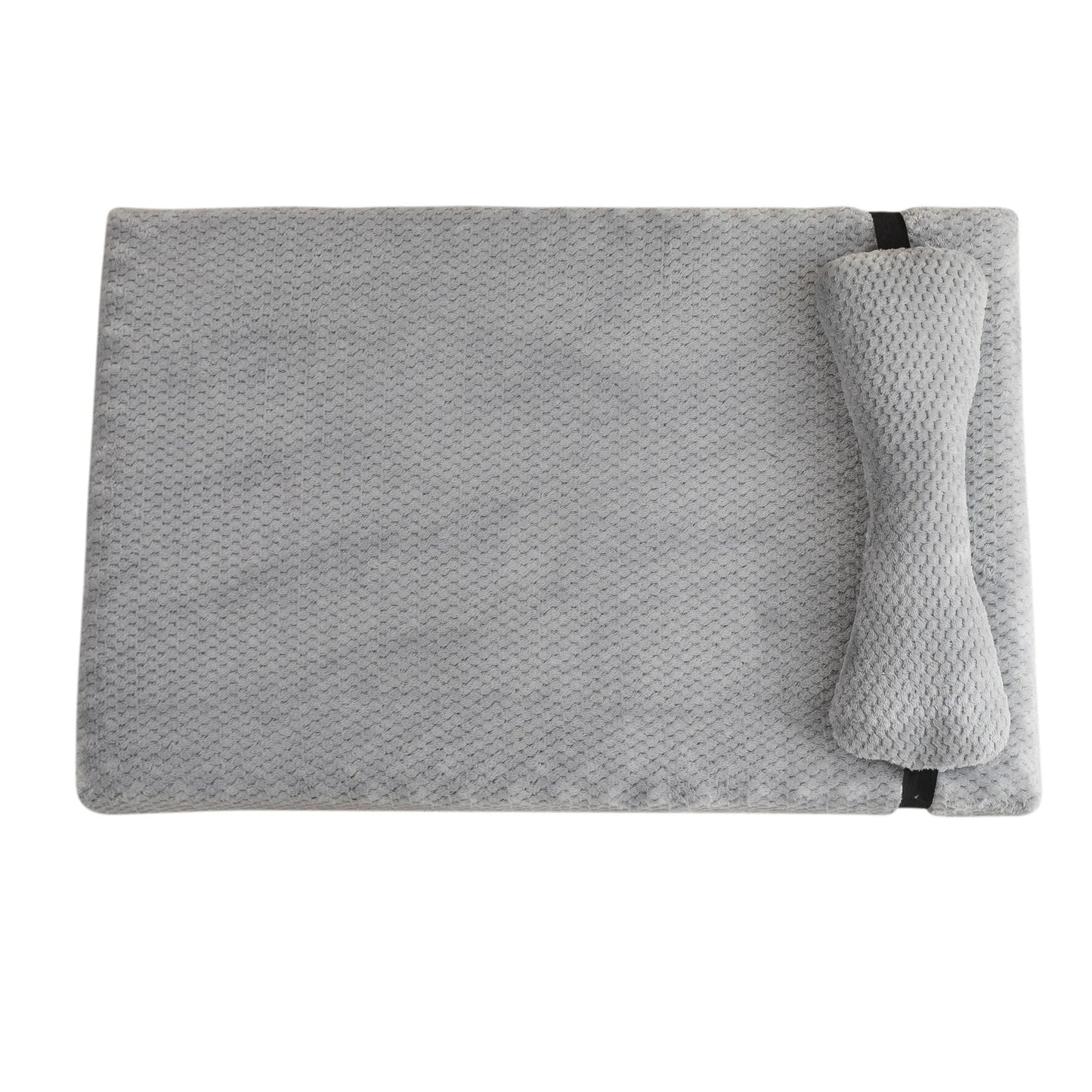 Lit chaud et apaisant pour chien avec oreiller, tapis en peluche moelleuse pour chien avec housse amovible et lavable pour grands, moyens et petits chiens et chats