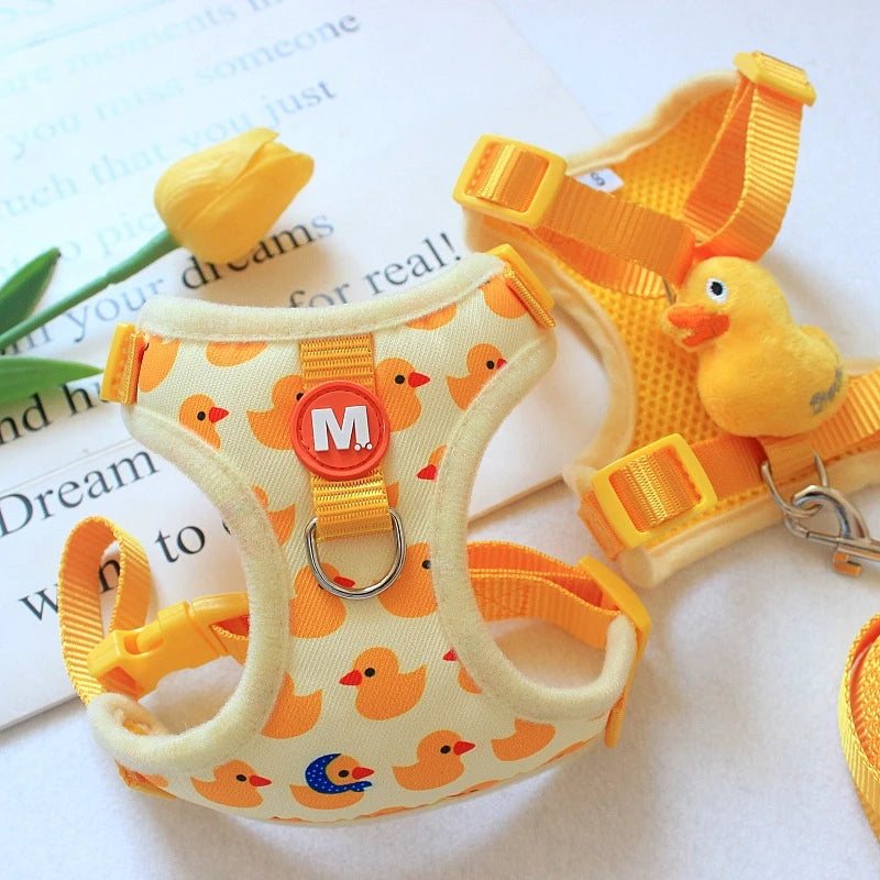 Collier de cou réglable pour animaux de compagnie, harnais pour chiot, gilet en Polyester