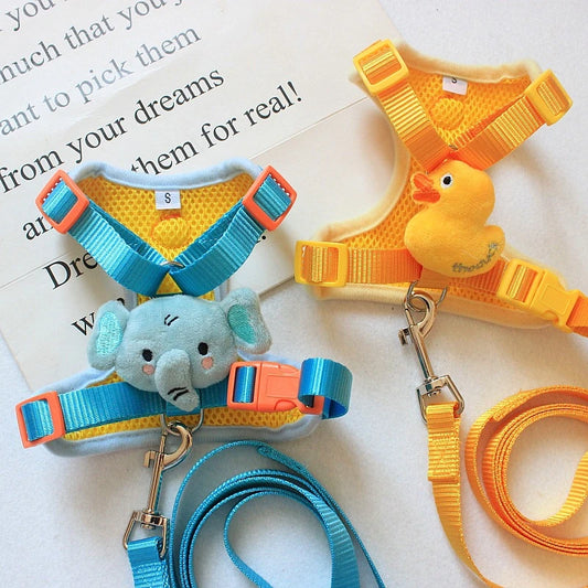 Collier de cou réglable pour animaux de compagnie, harnais pour chiot, gilet en Polyester