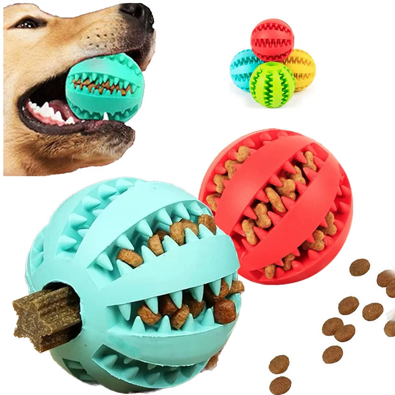 Boule de jouet pour chien, boules en caoutchouc interactives, jouets à mâcher pour chien