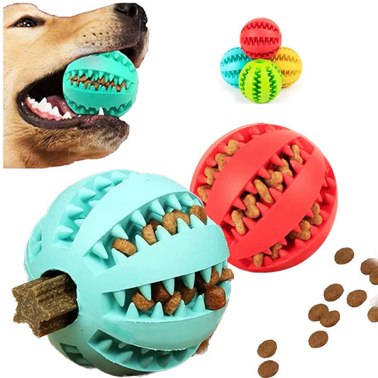 Boule de jouet pour chien, boules en caoutchouc interactives, jouets à mâcher pour chien
