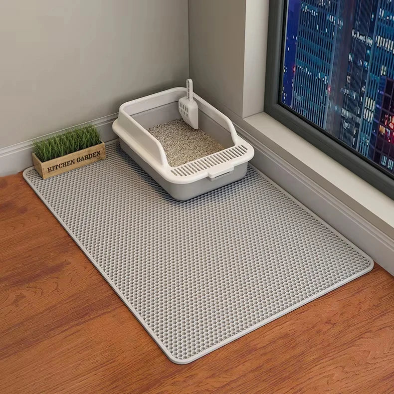 Tapis de litière pour chat Double couche
