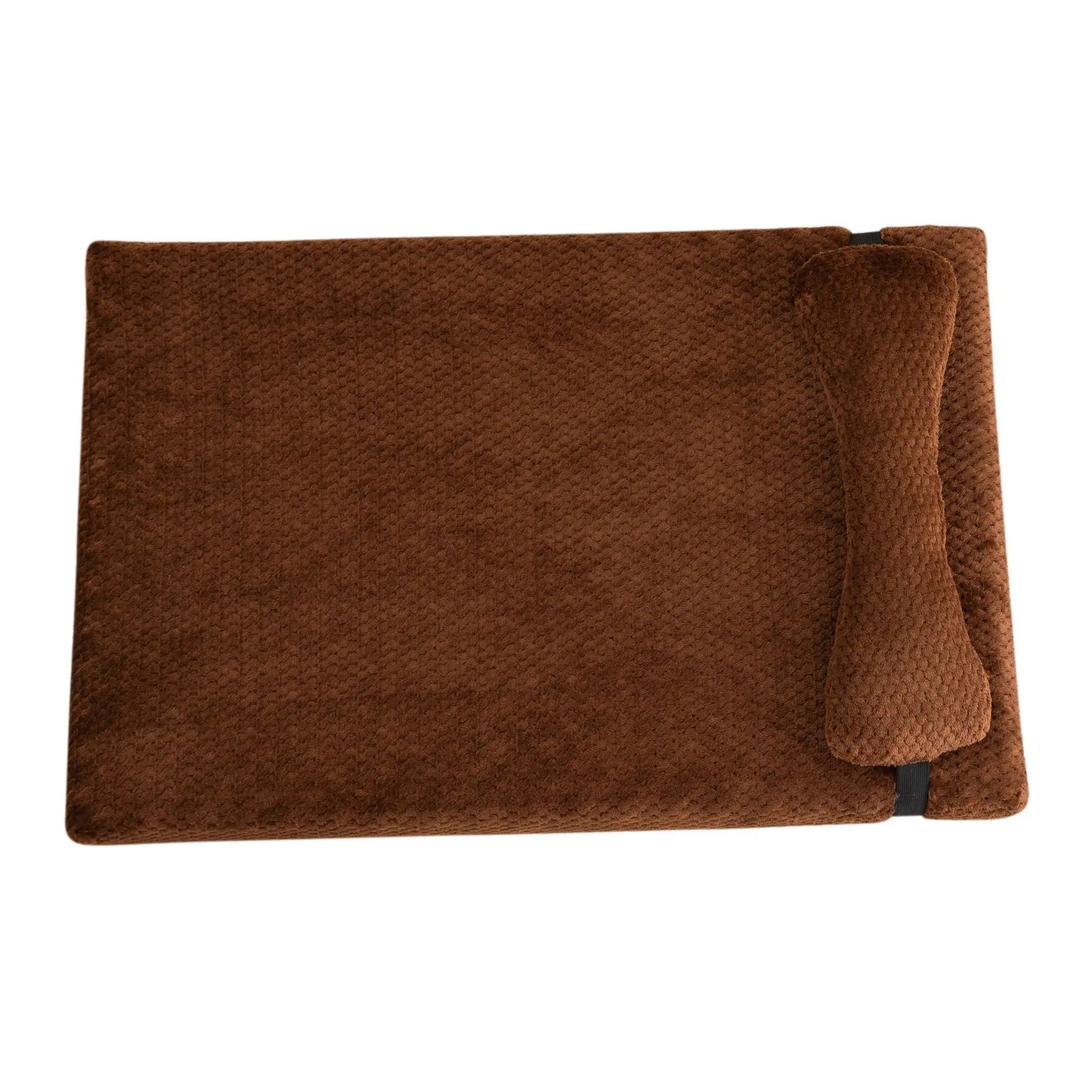 Lit chaud et apaisant pour chien avec oreiller, tapis en peluche moelleuse pour chien avec housse amovible et lavable pour grands, moyens et petits chiens et chats
