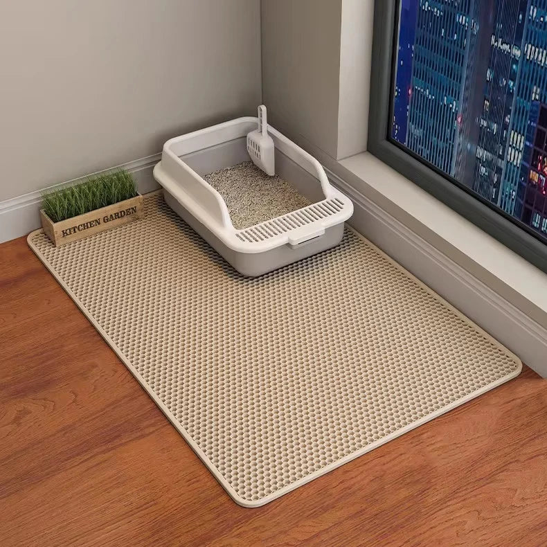 Tapis de litière pour chat Double couche